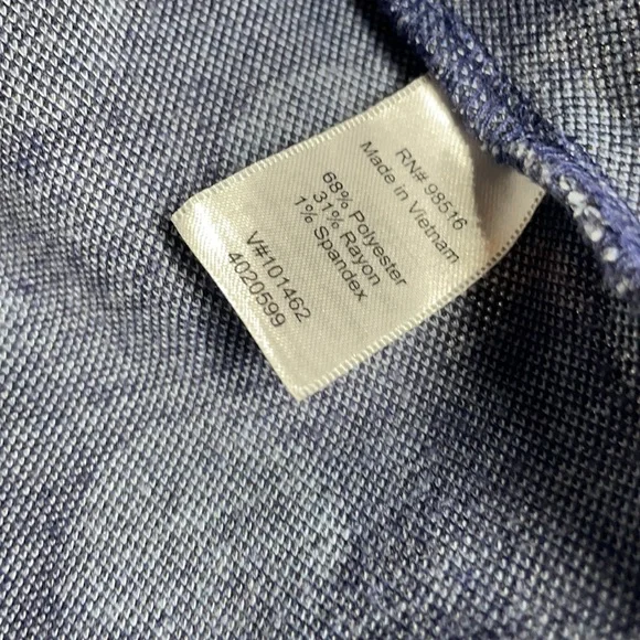 Coldwater Creek Polka Dot‎ Crewneck sz X-Small Blue/light blue - Picture 3 of 4